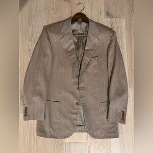 Kiton Men’s Cashmere Herringbone Blazer Over Coat